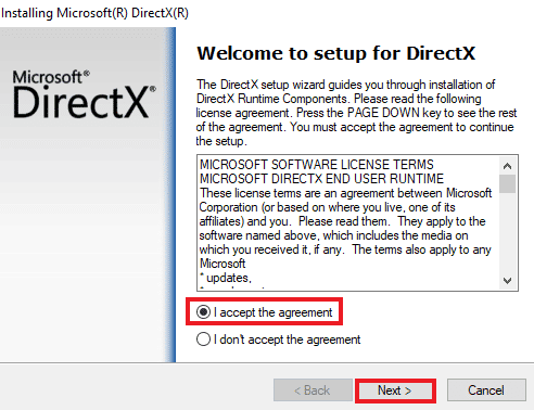 Reinstall DirectX 
