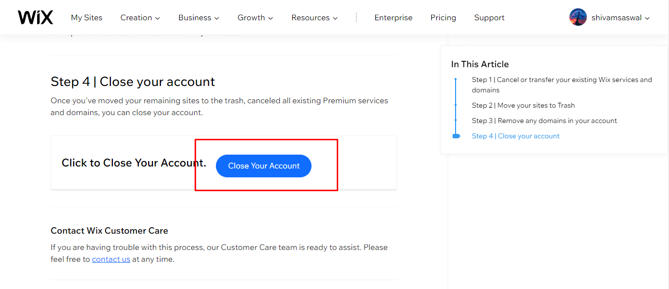 Read all the instructions given, After that click on the Close Your Account option. 