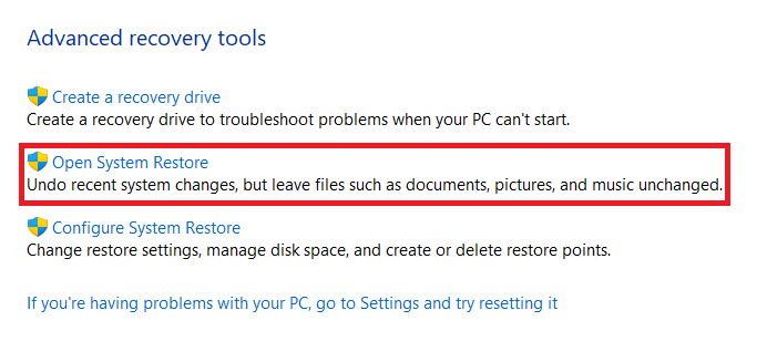 Recovery option in control panel. How to Fix VCRUNTIME140.dll is Missing Error on Windows 11