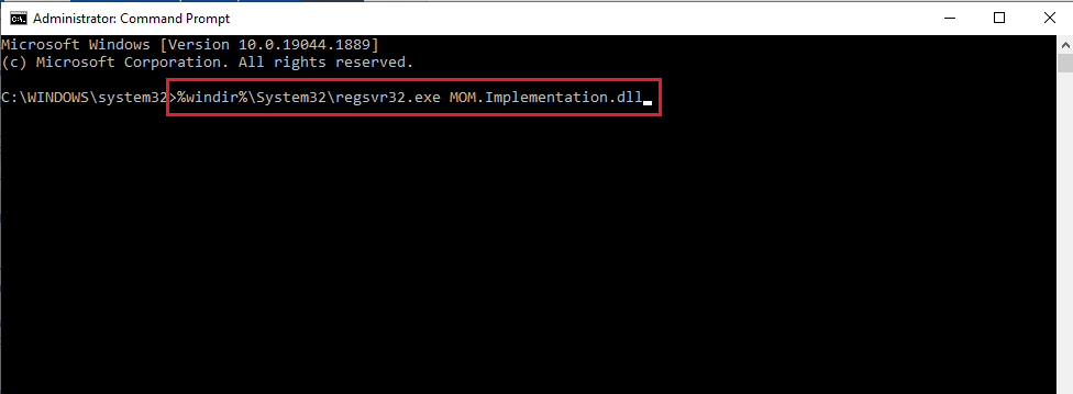 register the file using Microsoft Regsvr. Fix MOM Implementation Error in Windows 10