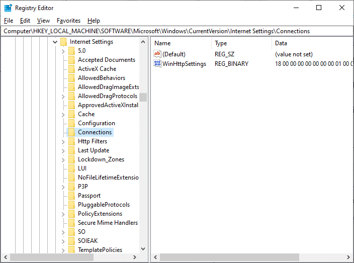 Rename Connections Folder in Registry Editor