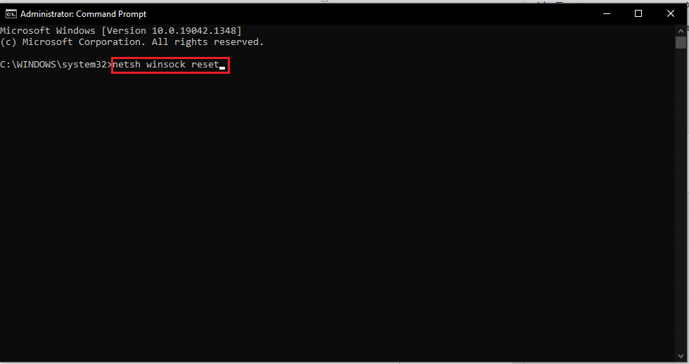 Reset Network Settings through Command Prompt