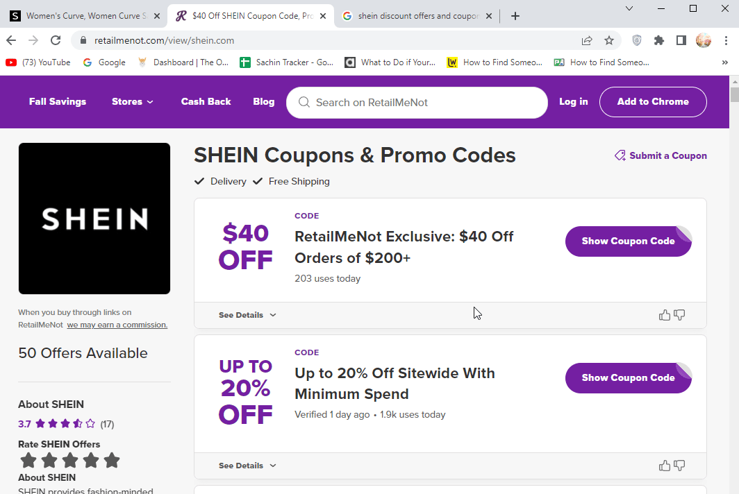 retailme not discount coupon. How to Get SHEIN Free Trial Coupon