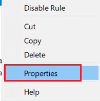 right click on Minecraft inbound rule and select Properties in Windows Defender Firewall advanced settings