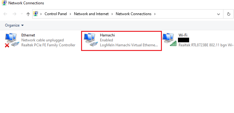 Right click on Hamachi. Fix Hamachi VPN Error in Windows 10