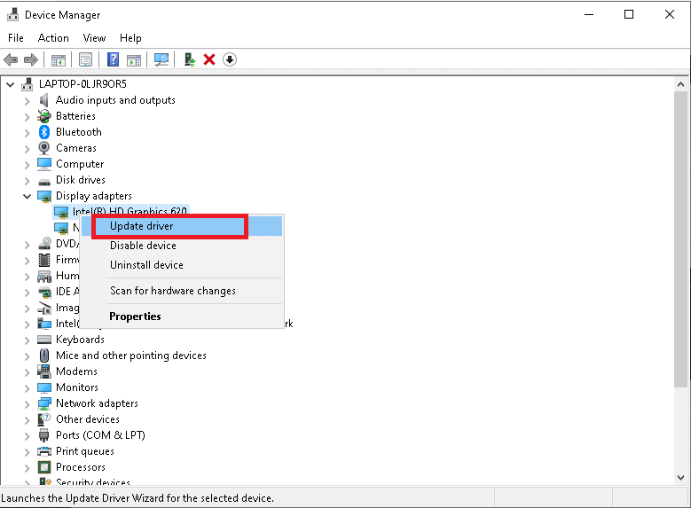 right click on the driver and select Update driver