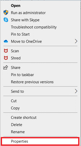 right click on the executable game file and select Properties