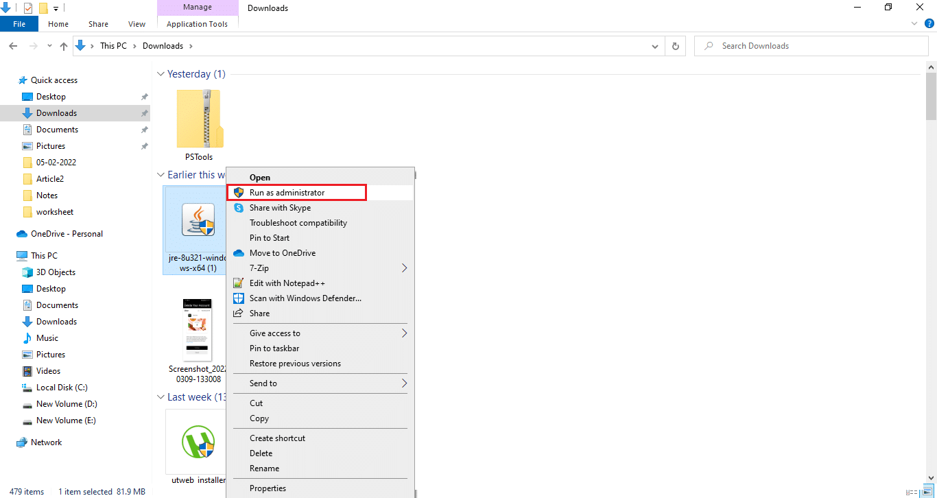 Right click on the Java .exe and run it as administrator. How to Open JAR Files in Windows 10