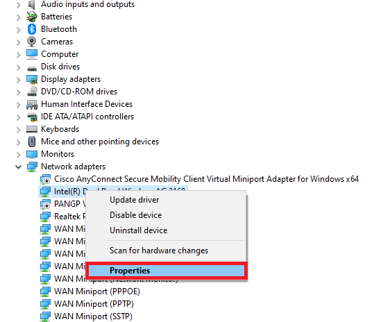 right-click on the Network adapter and select the Properties option. Fix Your connection was interrupted in Microsoft Edge