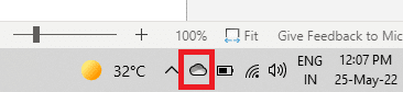 Right click on the OneDrive icon on your system