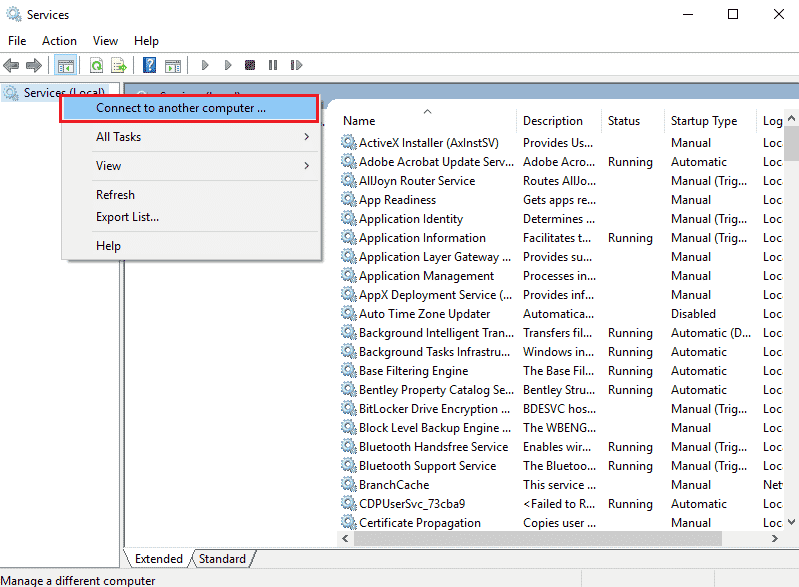 click on the Connect to another computer… option in the list. Fix Remote Desktop Cannot Connect to the Remote Computer