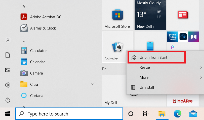 Right-click on the unnecessary tile. Click Unpin from Start. How to Create Minimalist Desktop on Windows 10