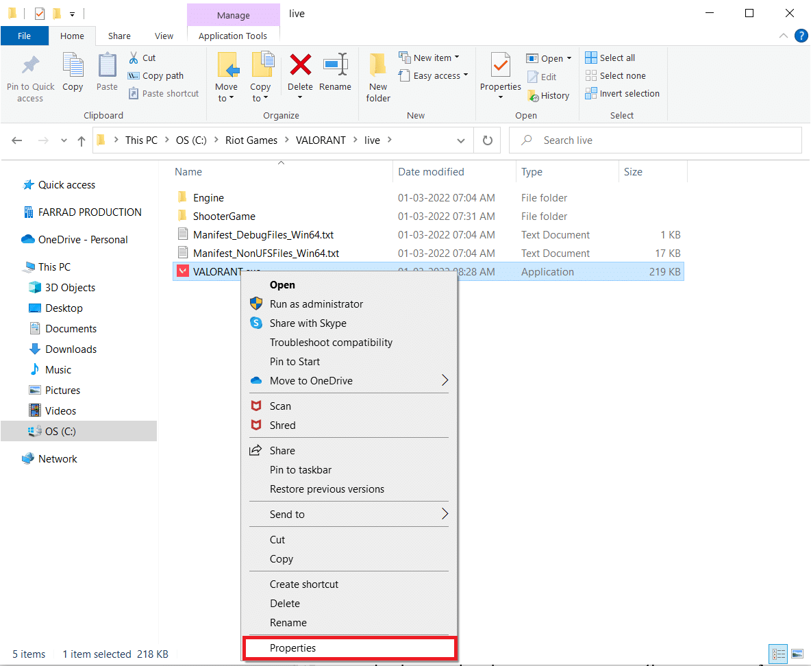 Right-click on the Valorant execution file and select Properties. How to Fix Valorant FPS Drops