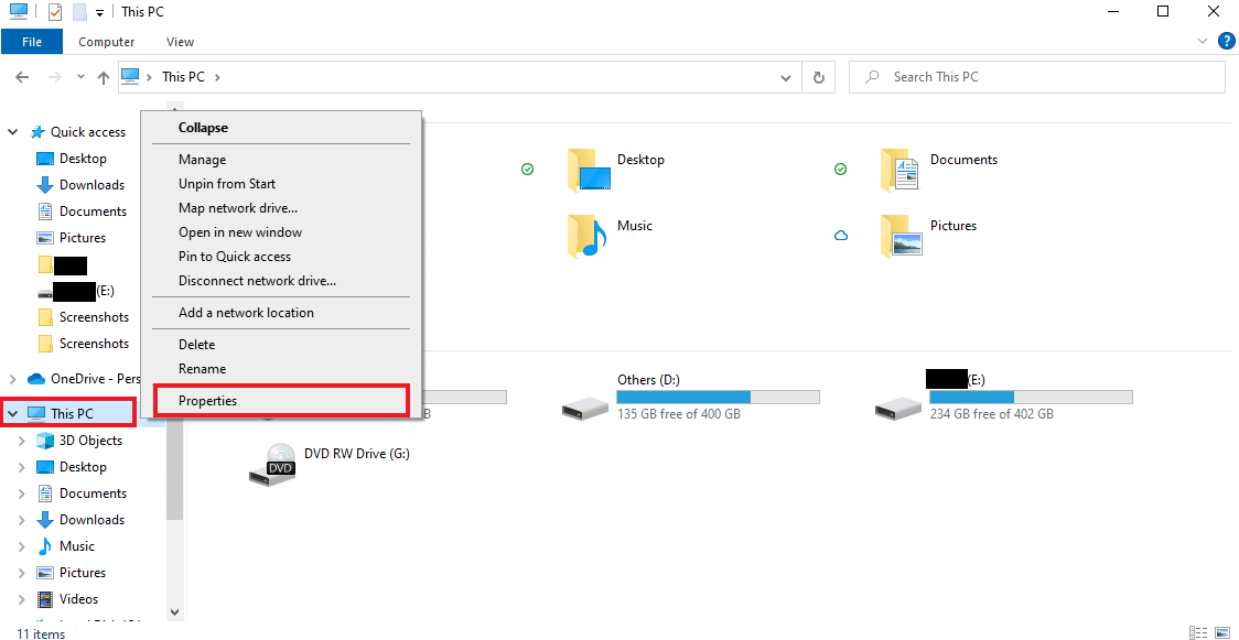 Right click on This PC and select Properties. how to increase my PC memory