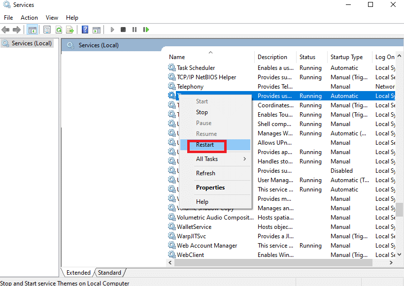 Right click on tile data server and choose restart. Fix Taskbar Right Click Not Working