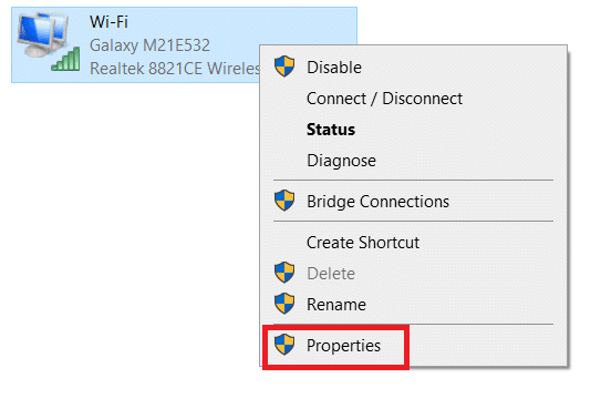Right click on WiFi and select Properties from the context menu. How to Fix FFXIV Error 90002 in Windows 10