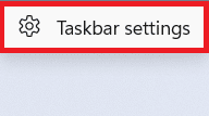 Right click option for Taskbar