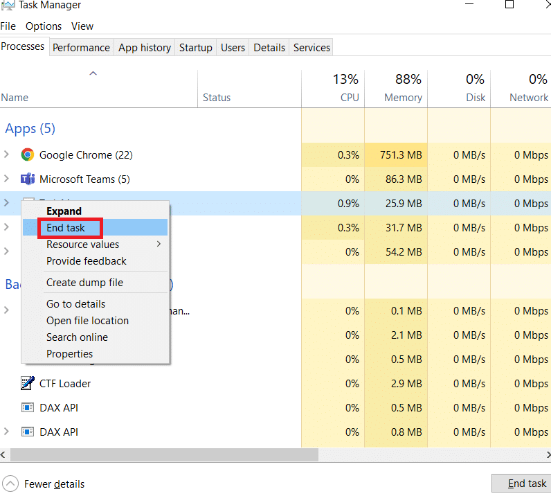 Right click the same entry again once the folder has opened and select End task. Fix Set User Settings to Driver Failed in Windows 10