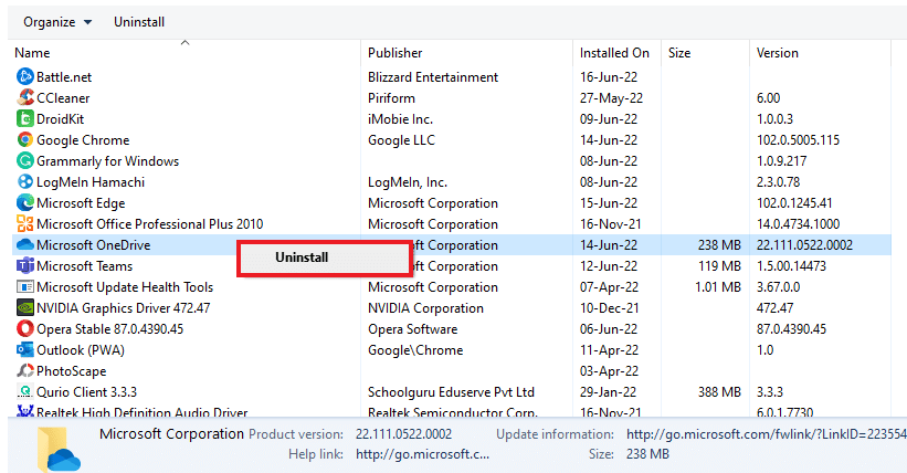 Right-click to uninsatll | Fix Error 0X800703ee on Windows 10