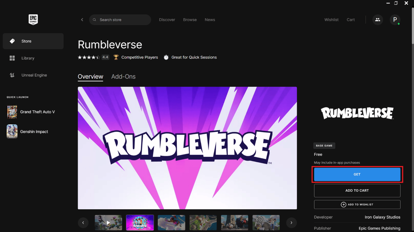 Rumbleverse installation page