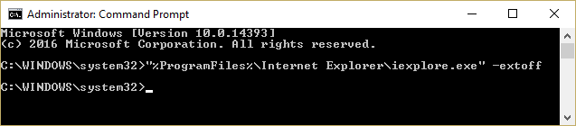run Internet Explorer without add-ons cmd command