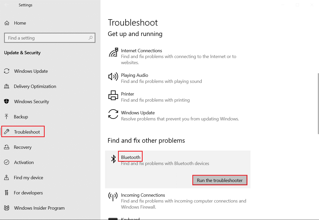 run bluetooth troubleshooter. Fix Bluetooth Headphones Stuttering on Windows 10