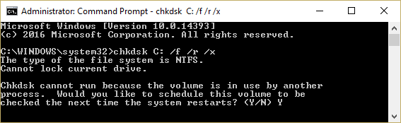 চেক ডিস্ক chkdsk কমান্ড চালান