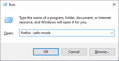 Run dialog box. Fix Firefox SSL_ERROR_NO_CYPHER_OVERLAP in Windows 10