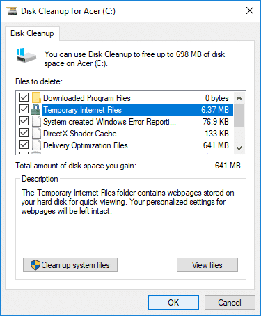 Run Disk Cleanup. Fix C Drive Keeps Filling Up for No Reason