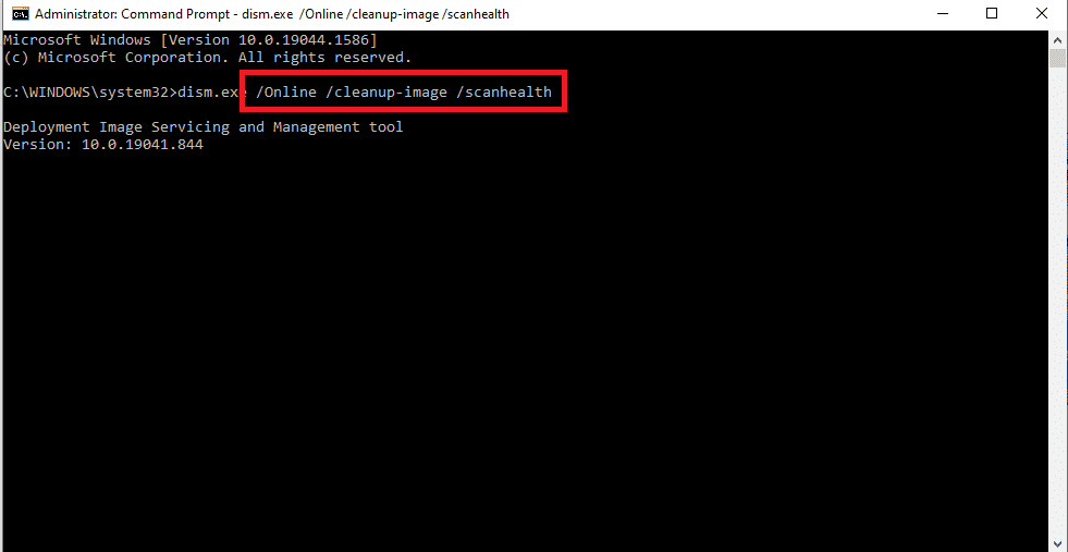 Run the DISM tool. Fix OneDrive 0x8004de40 Error in Windows 10