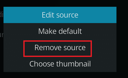 Scroll and right-click on the deleted repository name and select Remove source.