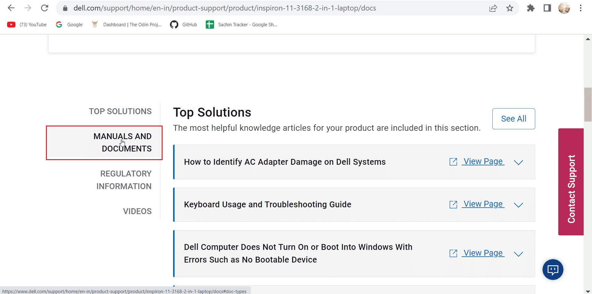 Scroll down and click on the MANUALS AND DOCUMENTS option. Fix Dell 5 Beeps When Turned On