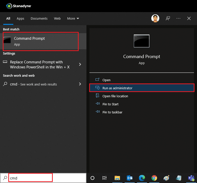 Search cmd in search menu. Fix Can’t Download from Microsoft Store