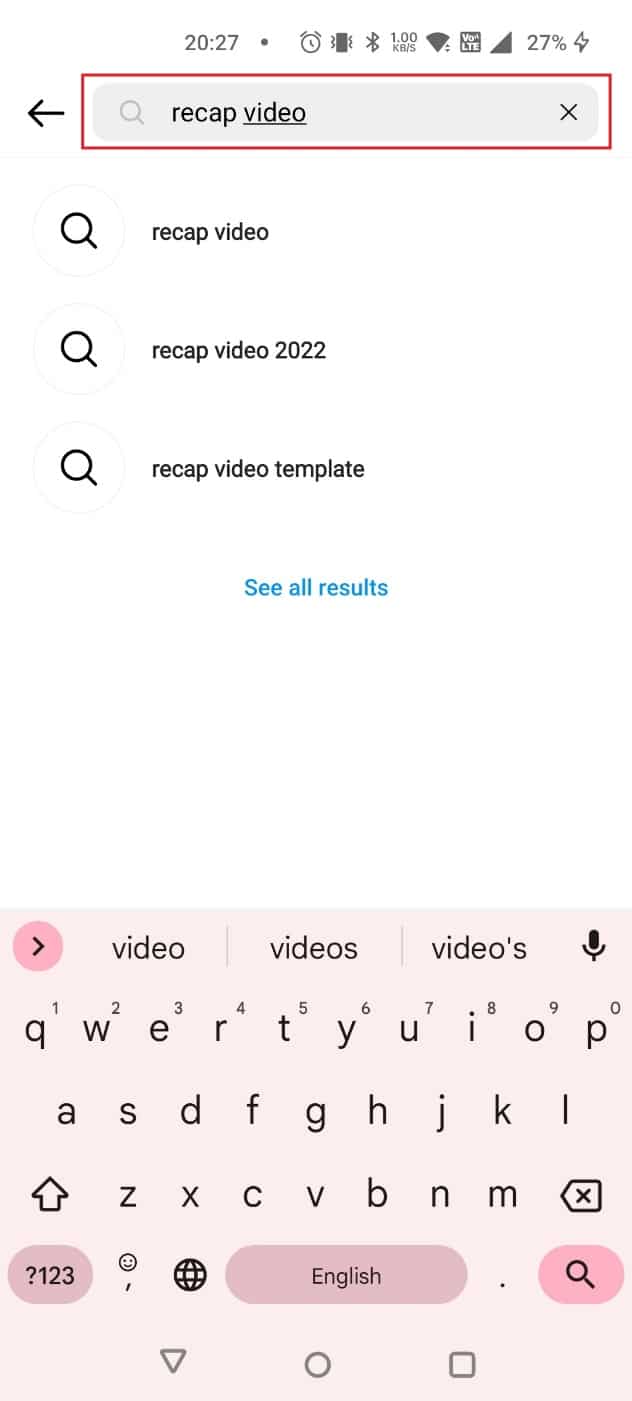 search for Recap Video in the search bar
