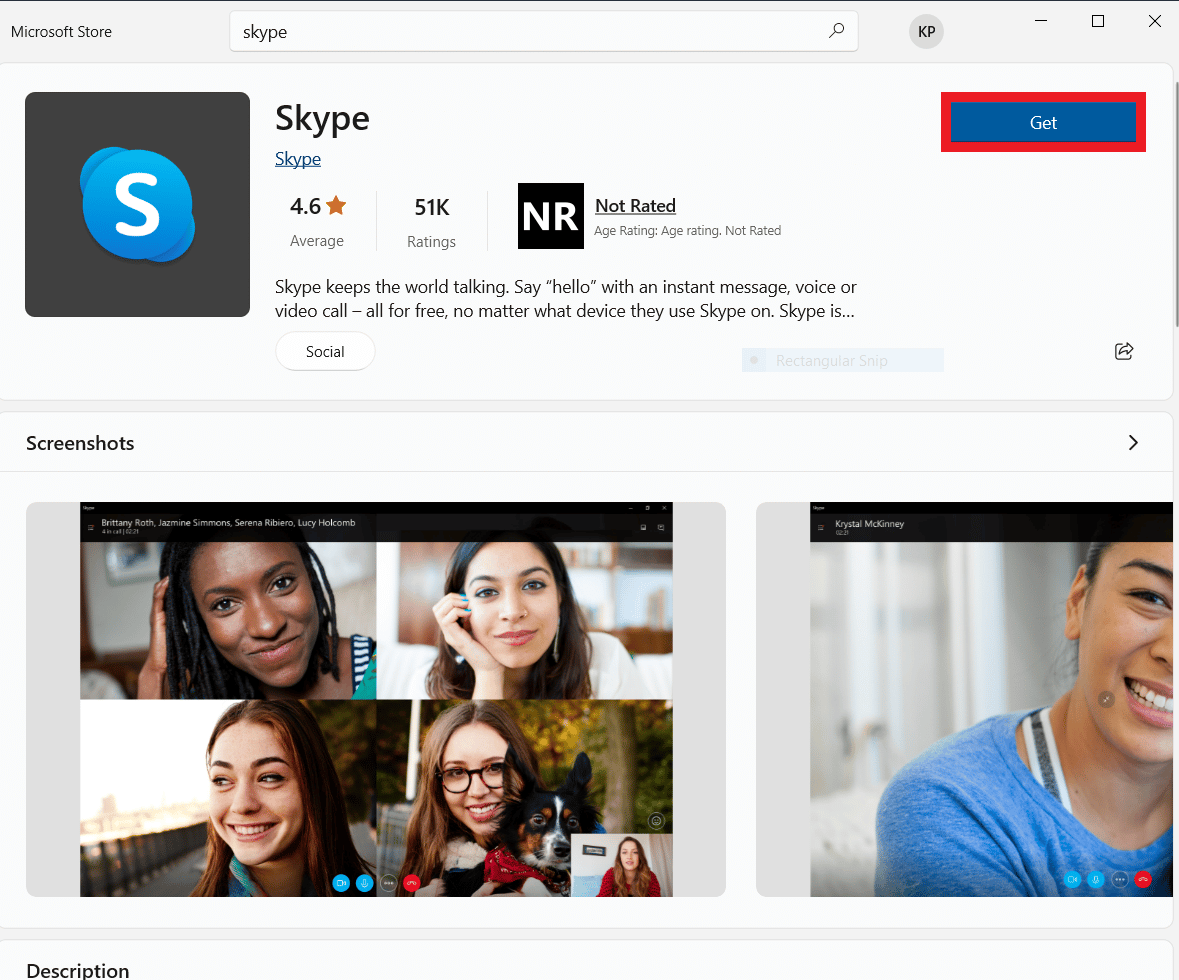 Search for Skype and click on the Get button to install the application. How to Stop Skype from Muting Other Sounds