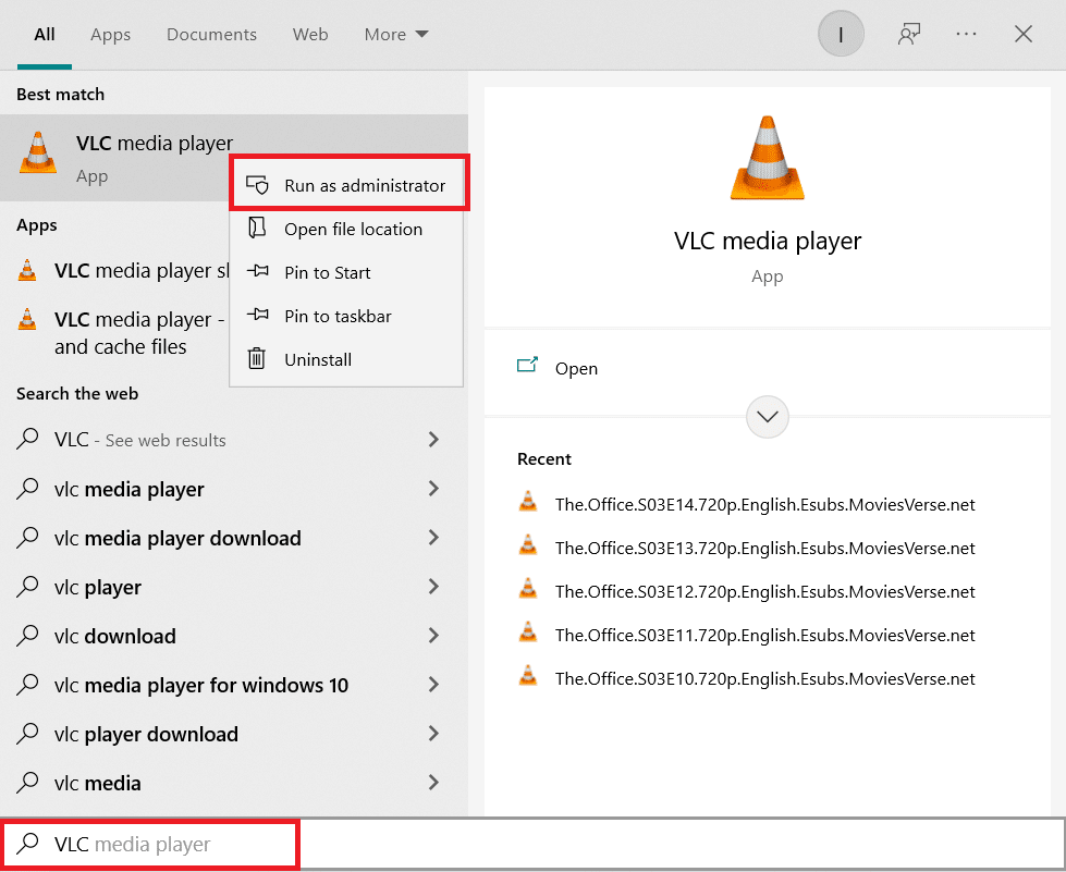 Search for VLC Media Player in the windows search bar. How to Extract Frames from Video