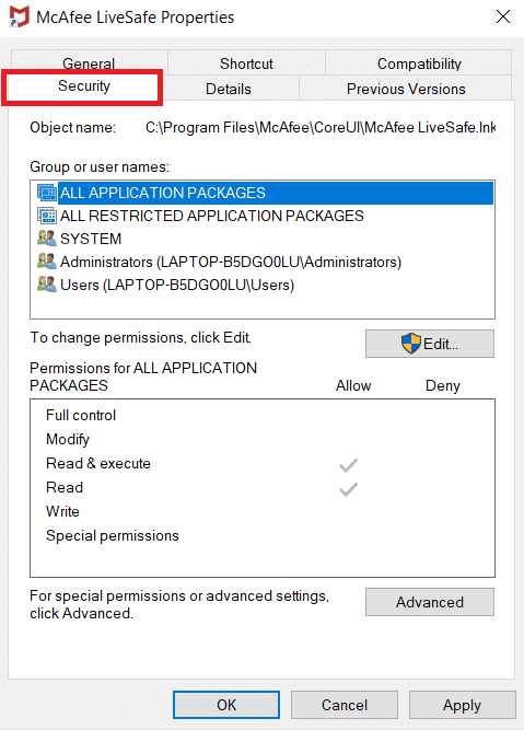 Security tab. How to Fix COMDLG32.OCX Missing in Windows 10