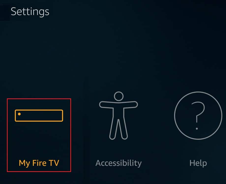 Seleccione la opción My Fire TV en Amazon Firestick. Solucionar problemas de duplicación de pantalla de Amazon Firestick