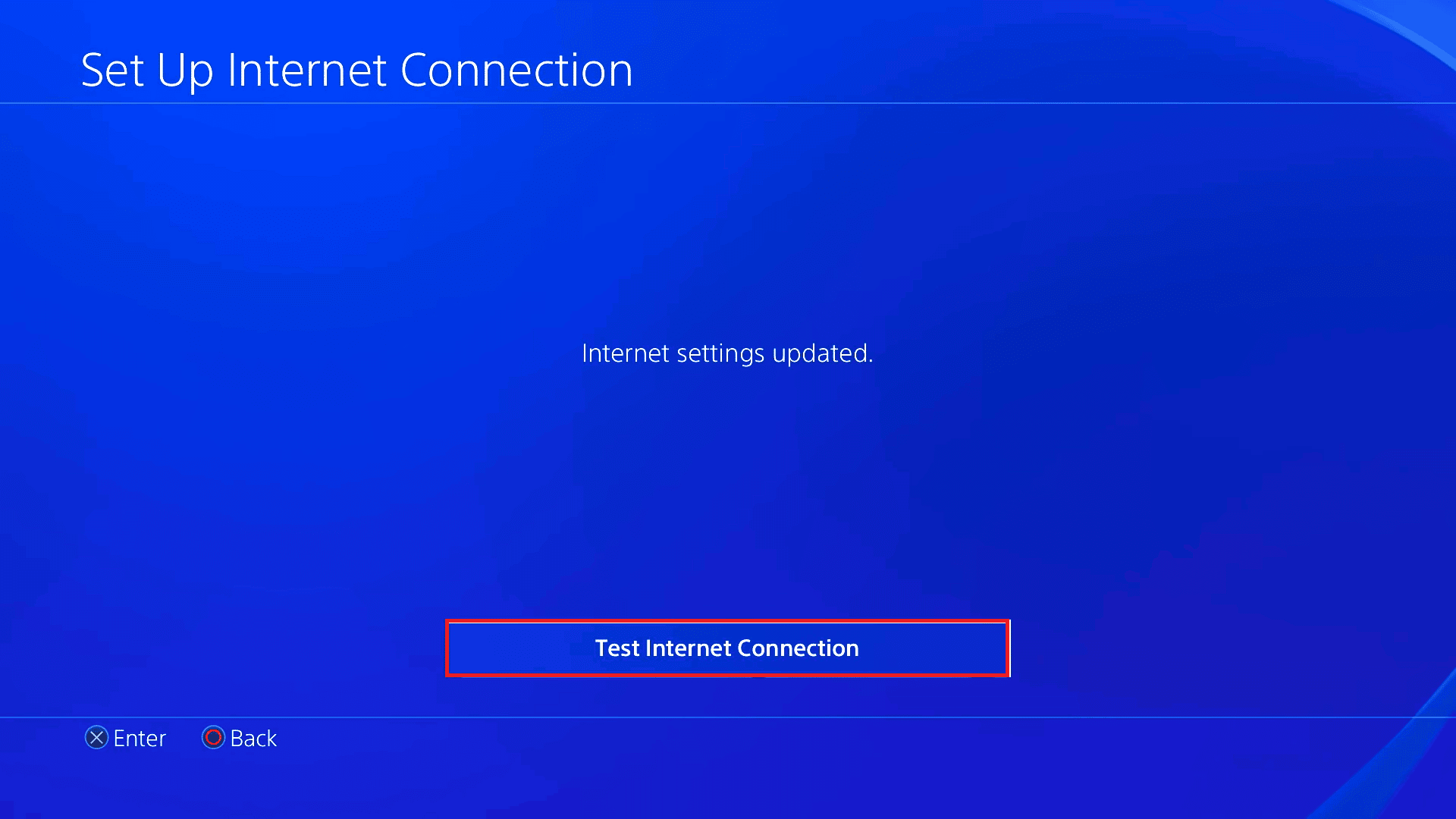 select Test internet connection button. Fix PS4 Error Code WS 37431 8