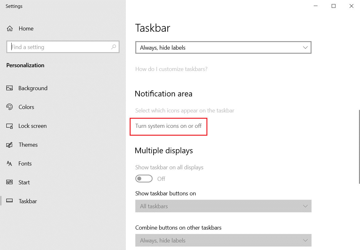 select Turn system icons on or off. How to Create Minimalist Desktop on Windows 10