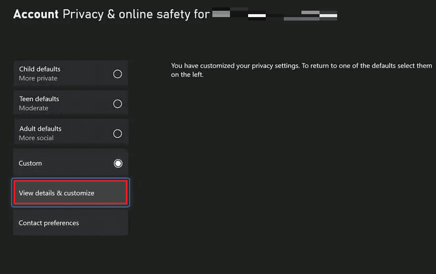 select View details & customize | Fix Issues Accepting an Invitation to a Xbox Party 