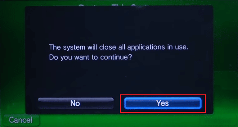 select Yes to continue | How to Perform PSP Vita Hard Reset