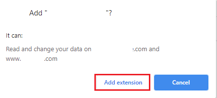 select add extension in Google Chrome