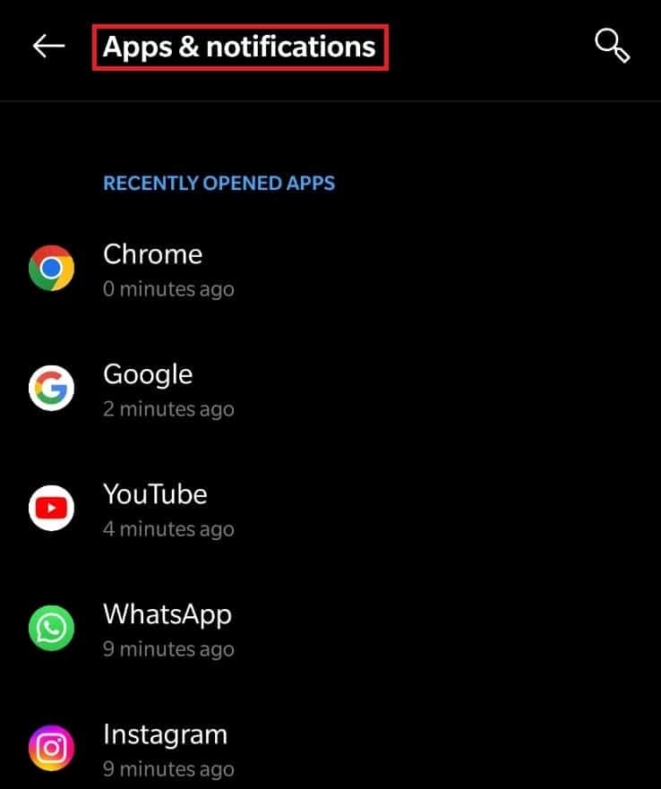 Select apps and notifications. 