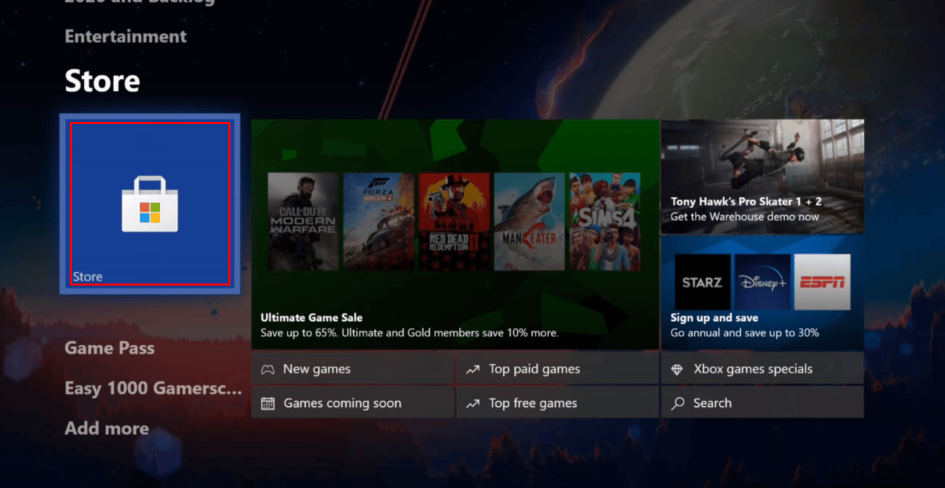 Select Apps from the left menu, then click on the Microsoft Store option under your Apps menu.