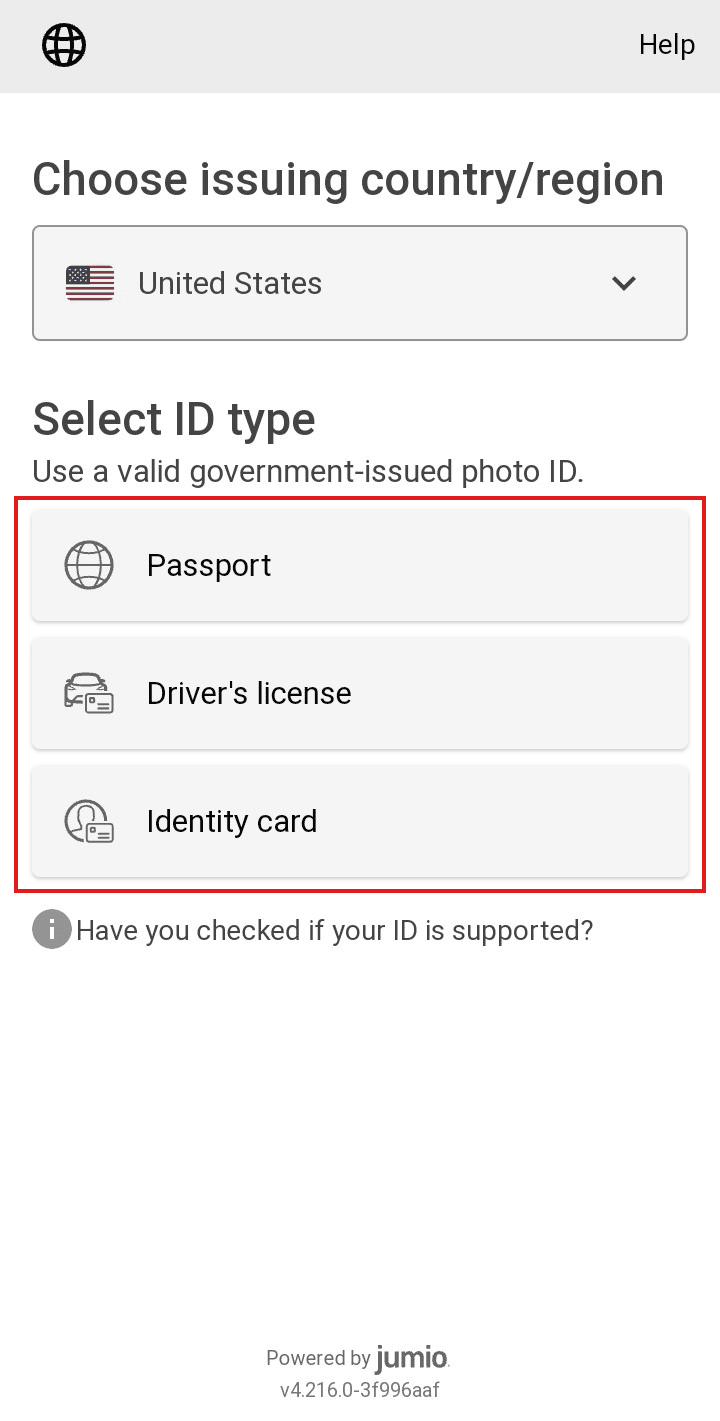 Select between Passport, Driver’s license, or Identity card and tap on anyone of it. | why did Tinder ban you for no reason