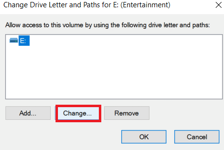 Select Change… on the popup prompt. Fix The Request Failed Due to a Fatal Device Hardware Error