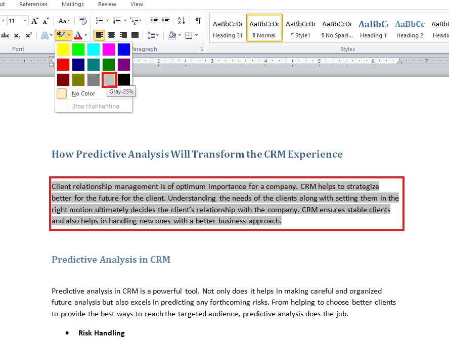 Select color of your choice | How to Change Background Color in Microsoft Word