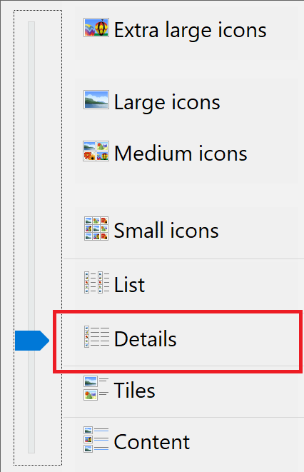 Select Details from the list to view apps