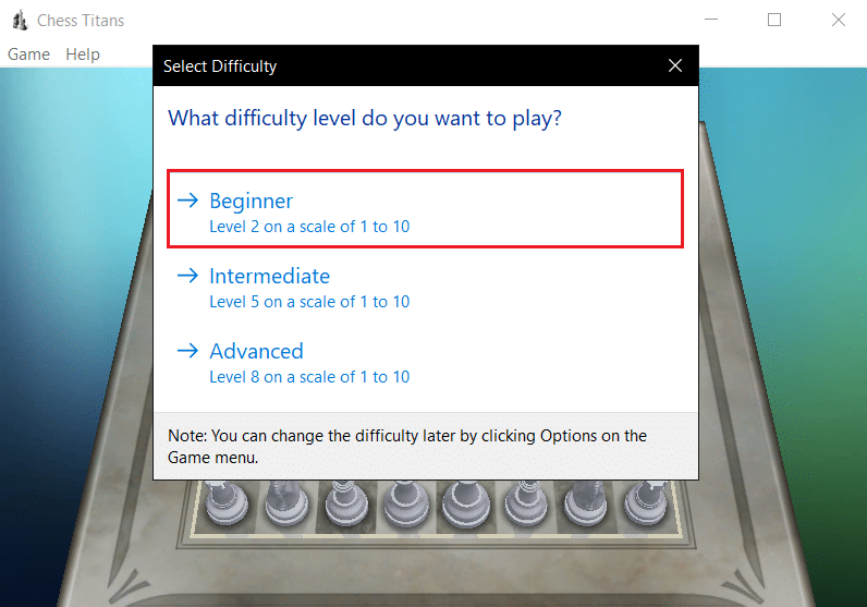 select difficulty